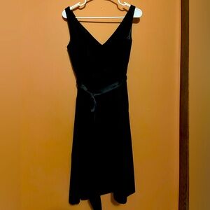 J Crew black, sheath dress with tie front. Size 6 - slightly worn.
